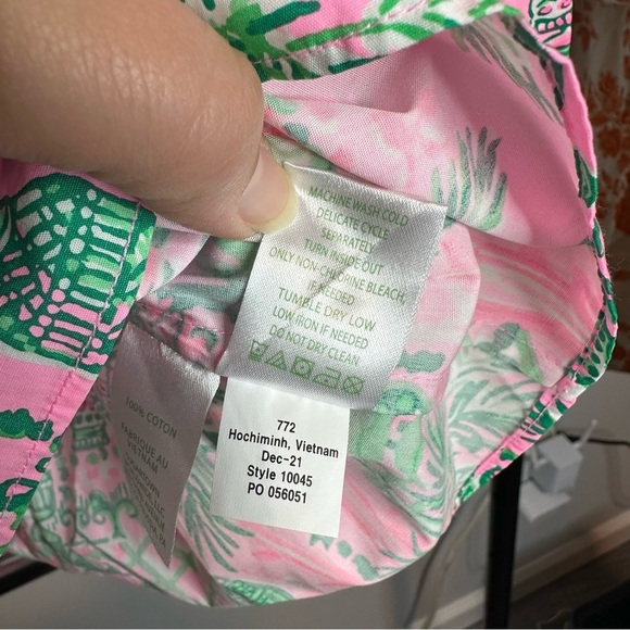 Lilly Pulitzer Winifred Off-The-Shoulder Top Mandevilla Baby Always Worth Size S - Picture 9 of 14